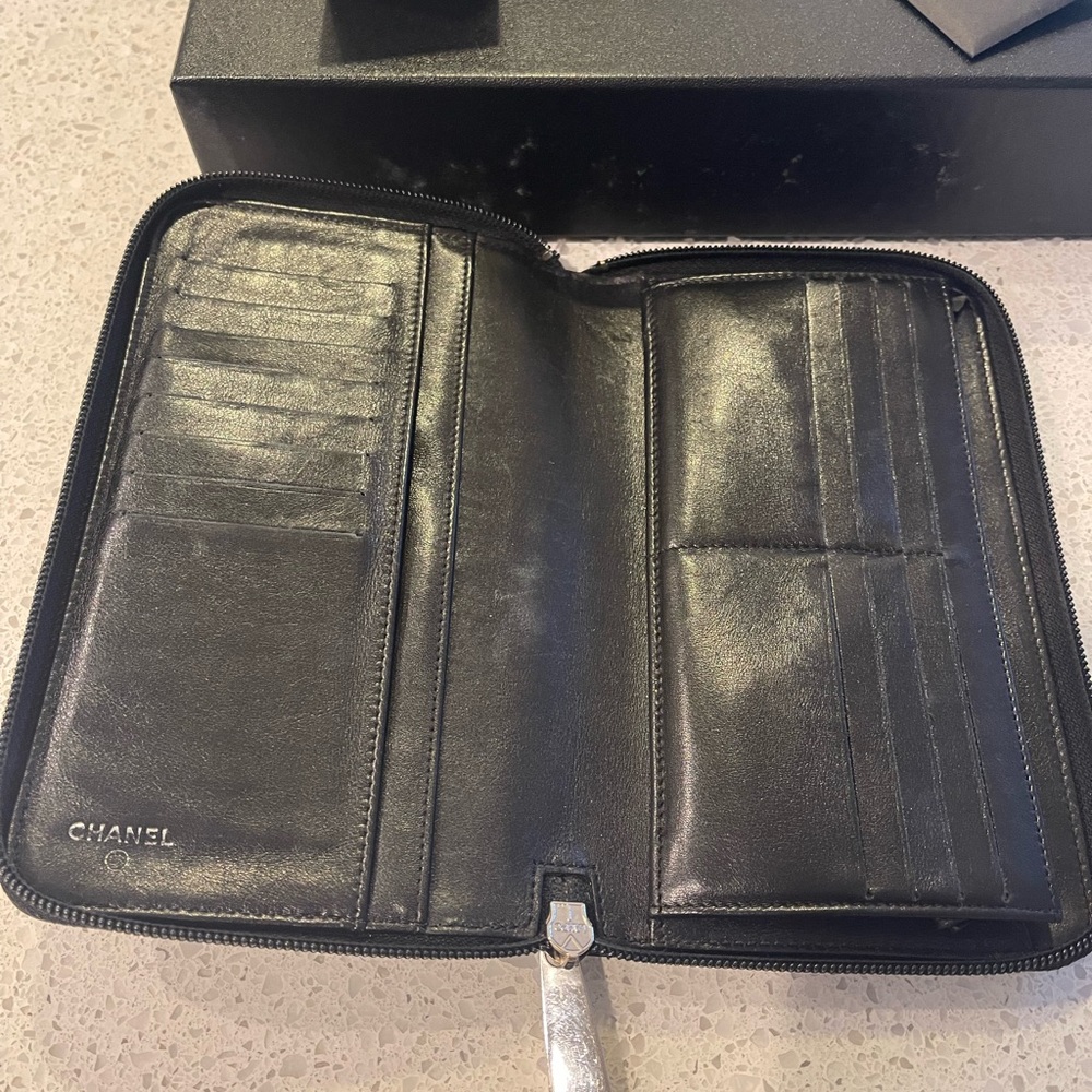 CHANEL Black Embossed Wallet - Picture 3 of 6